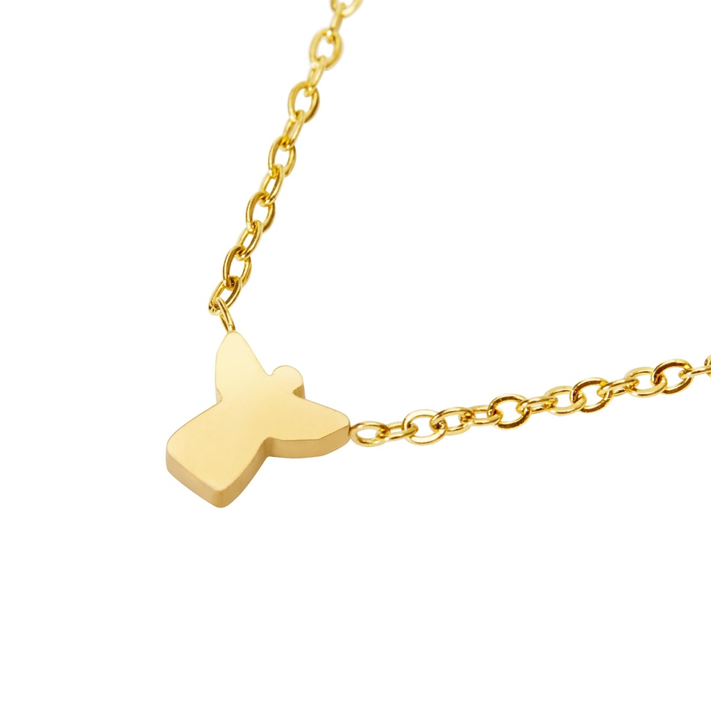 Chaîne plaqué-or - "Love it"- Collection  - Ange (42+5cm)