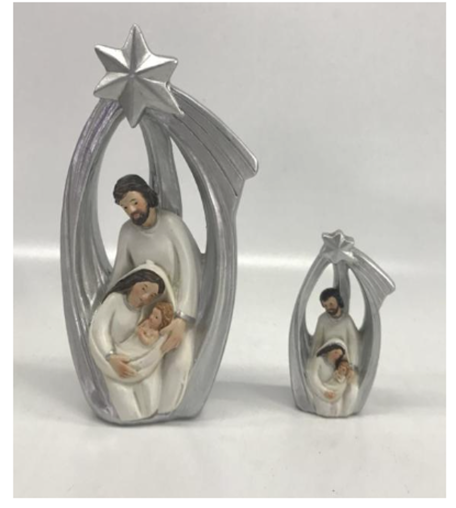 Krippe in Poly - Weiss/Silber (70mm)