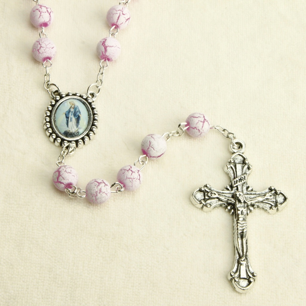 Chapelet - plastique/rose (⌀ 8mm)