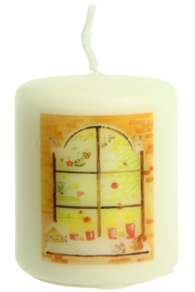 Kerze 'Weihnachstfenster' (60/50mm)