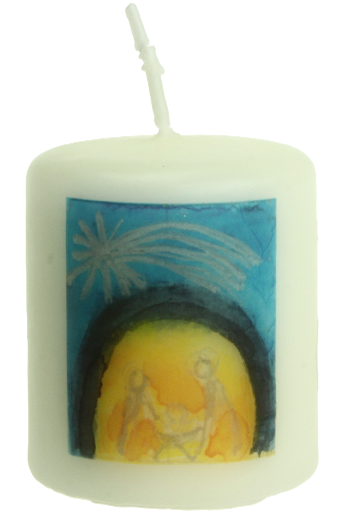Kaars 'Ster met Kerststal' - Maria-Laach (60/50mm)