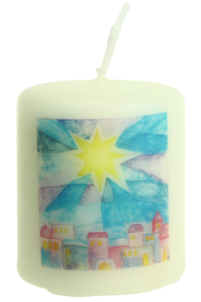 Kerze 'Friedensstern' (60/50mm)