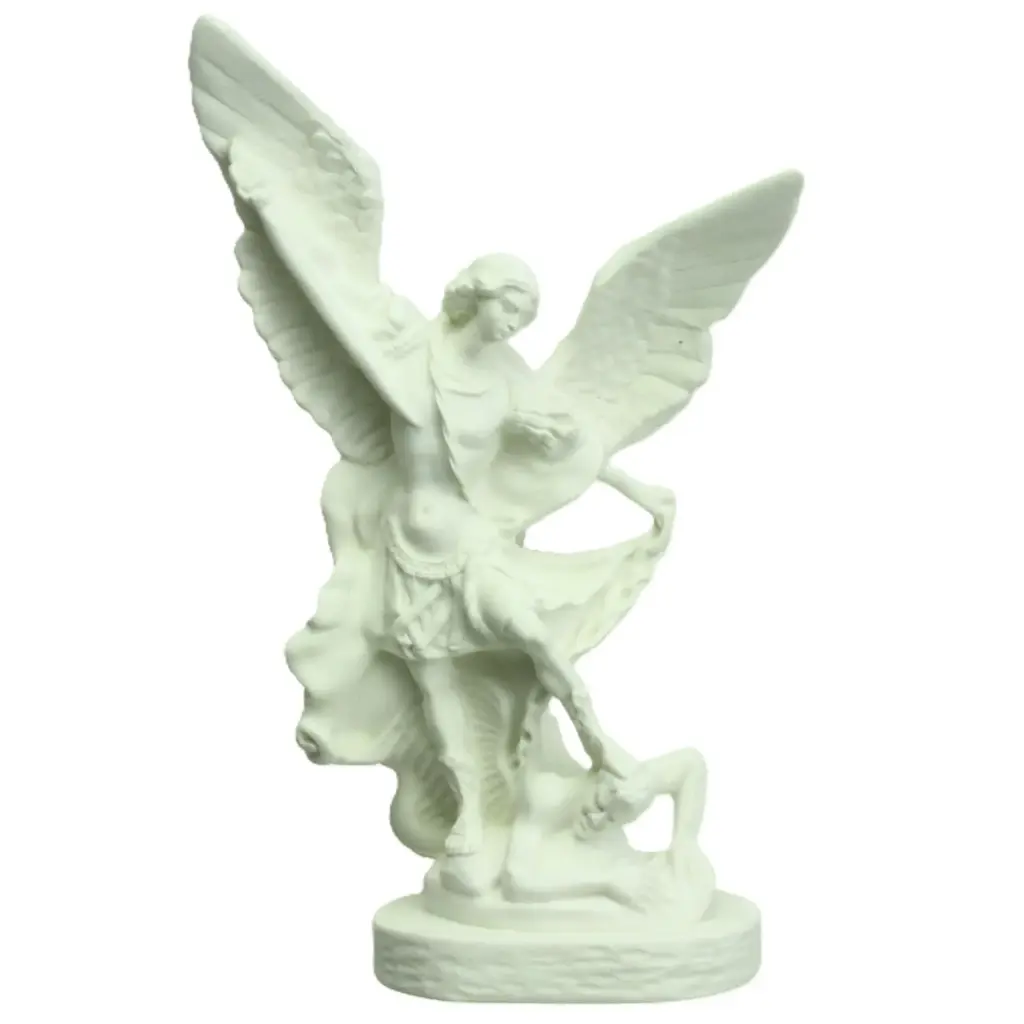 Statue Hl. Michael - Kuntharz/Leuchtend - 12cm
