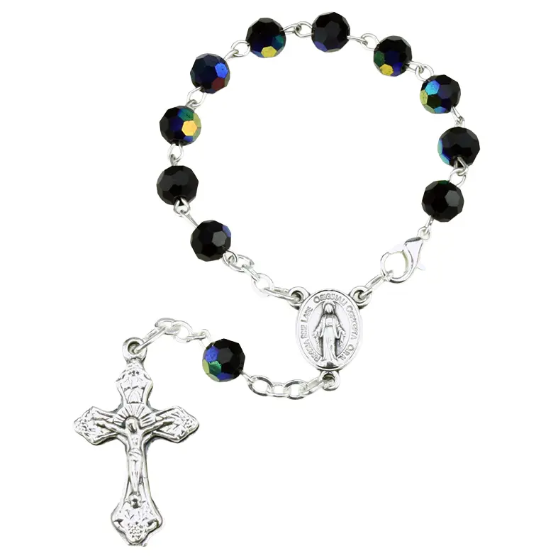 Small rosary -  semi-cristal - scarabe - 6mm
