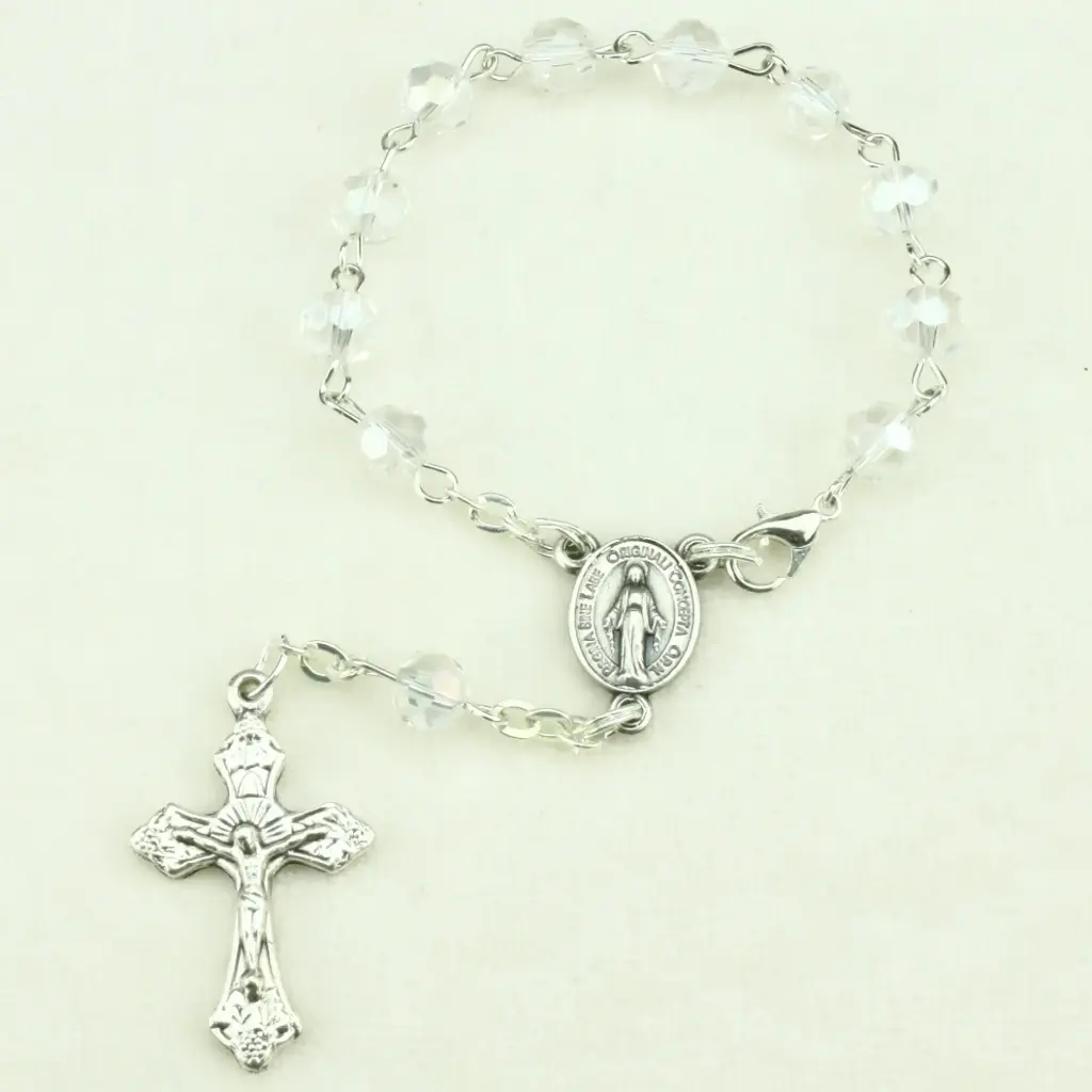 Small rosary -  semi-cristal - transparent - 6mm