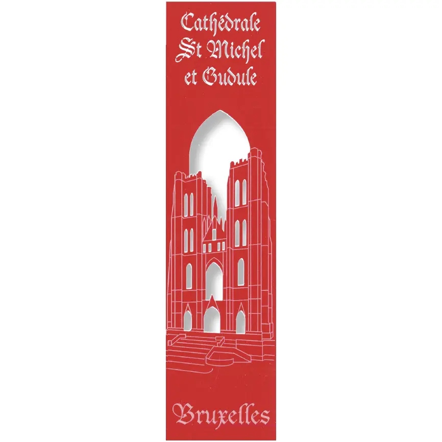 Bladwijzer gelaserd - Cath. St Michel et Gudule/Bruxelles - assorti (52,5x210mm)