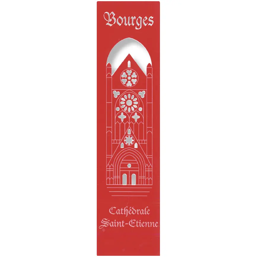 Bladwijzer gelaserd - Kath. Bourges - assorti (52,5x210mm)