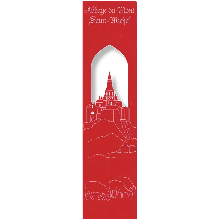Bladwijzer gelaserd - Abdij Mont Saint-Michel - assorti (52,5x210mm)