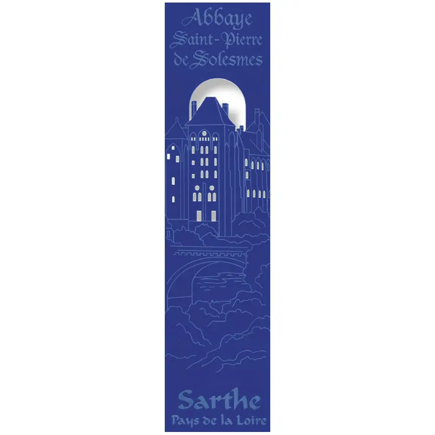 Bladwijzer gelaserd - Abdij Solesmes - assorti (52,5x210mm)