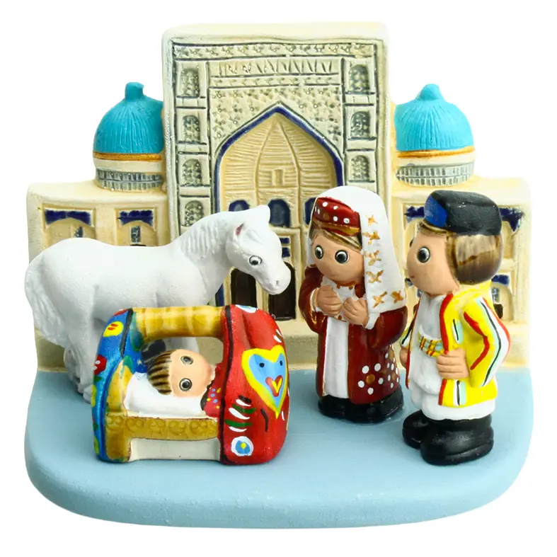 Nativity ceramic "Uzbekistan" - 7x9cm