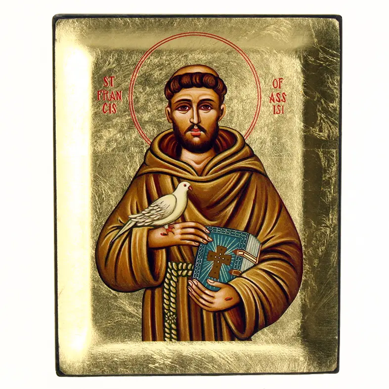 Icône sériegraphie/bord - St François (100x125mm)