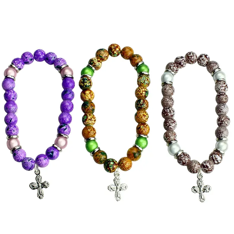 Armband/Elastisch - Glass farbig