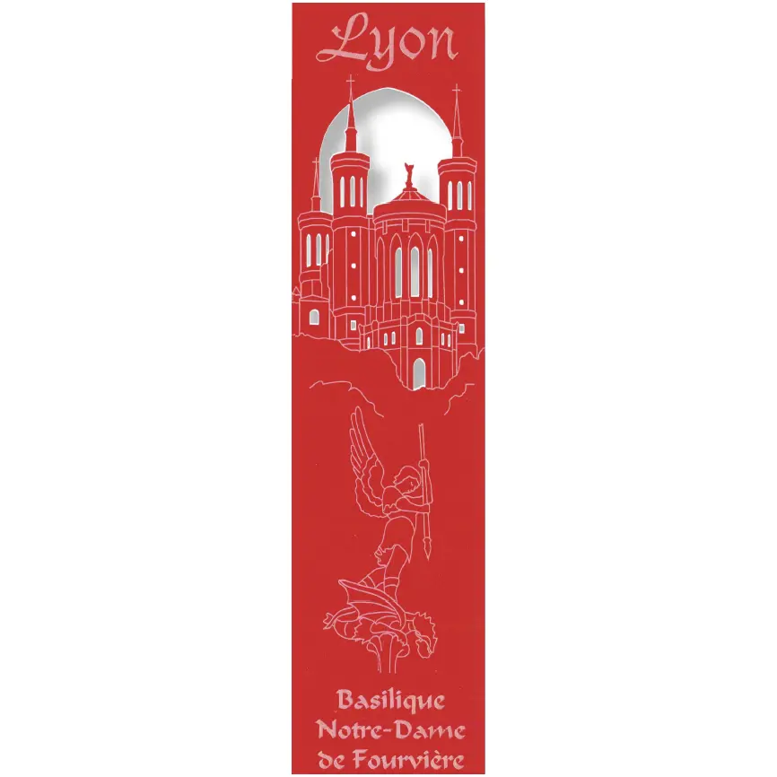Bladwijzer gelaserd - Basilique N.D. de Fourvière - assorti (52,5x210mm)