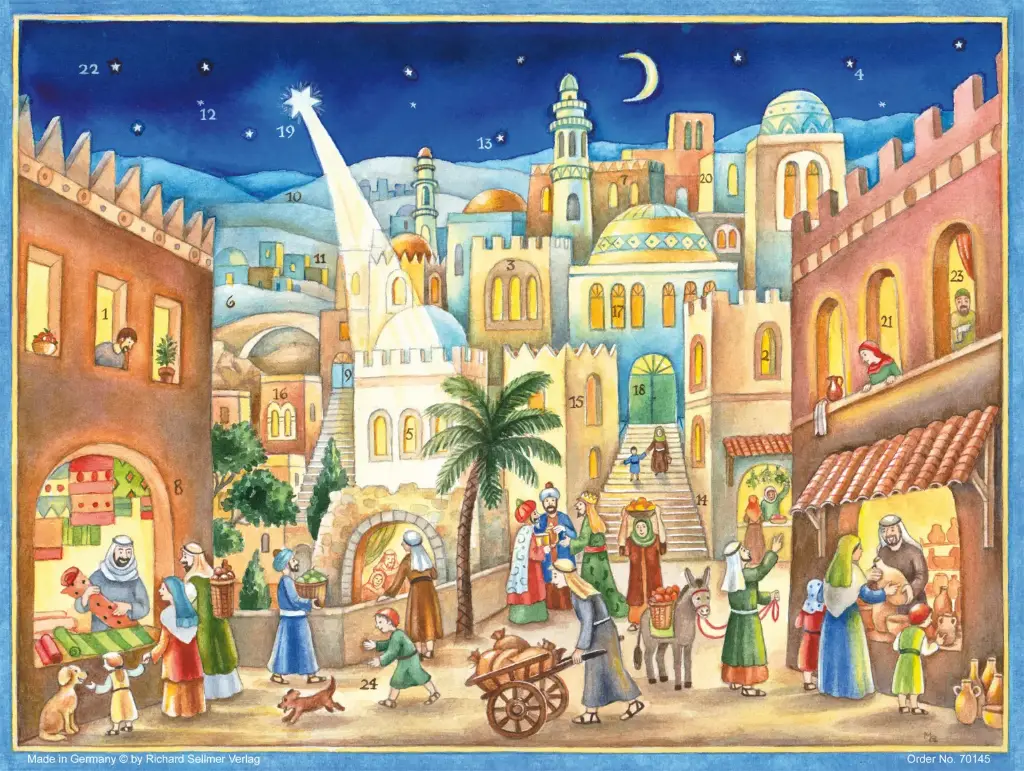 Adventskalender 26,5x35cm mit cello/ ohne Texte