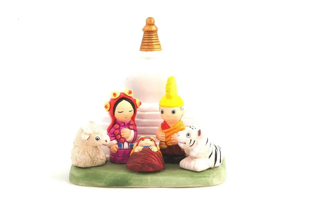 Crèche du monde 'Népal' - 7x9cm