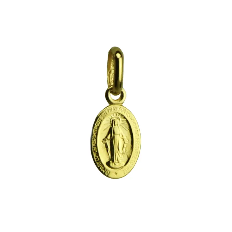 Miraculous Medal - 925% Silver  Gold Plated (6x9mm)