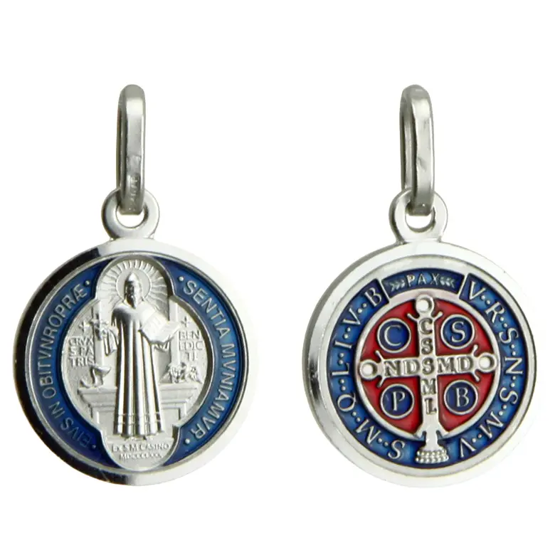 Medal H. Benedict - 925% Silver/rhodium/ennamel (13mm)