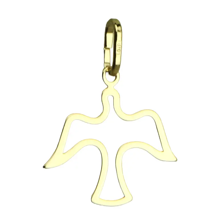Colombe découpé - Ag 925‰ Plaqué Or (15x18mm)