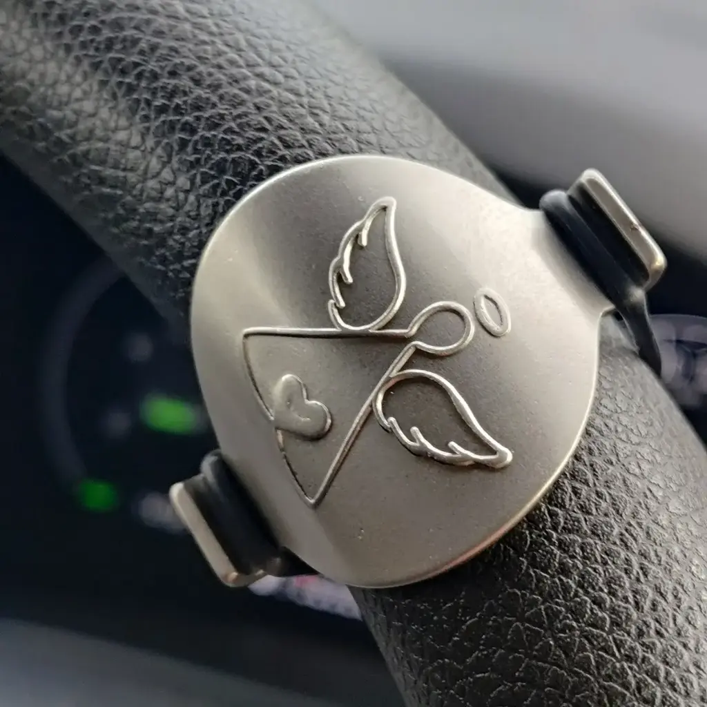 Plaque Moto - Ange gardien (40x30mm)