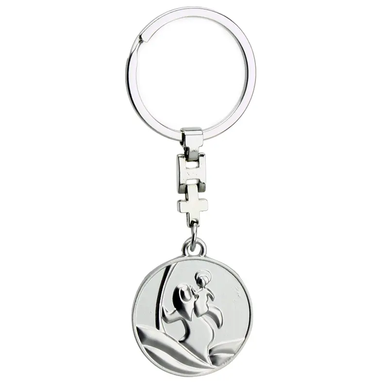 Porte-clef St Christophe moderne - métal/mod UMDV (90x30mm)