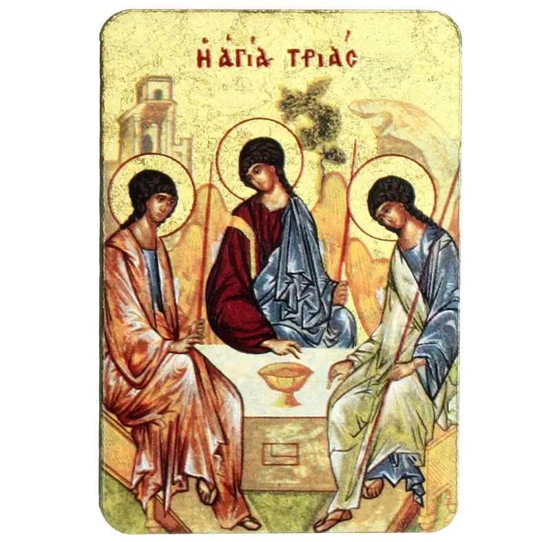Magnet icon/wood - 55x80mm - H. Trinity Roublev