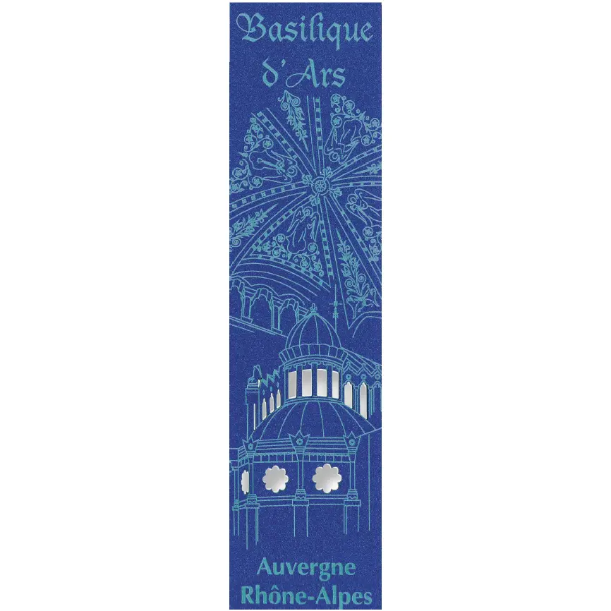 Marque-page découpé - Basilique d'Ars - assorti (52,5x210mm)