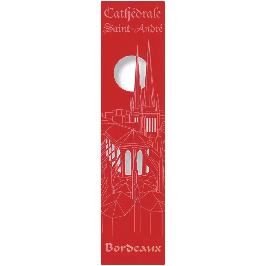 Bladwijzer gelaserd - Cath. Saint-André/Bordeaux - assorti (52,5x210mm)