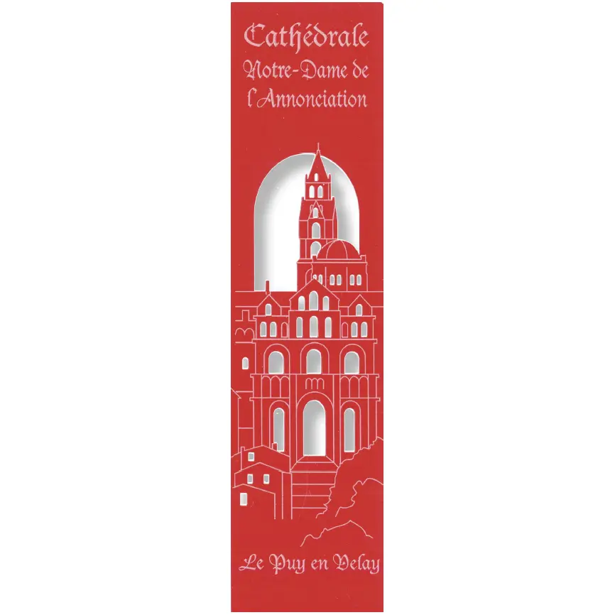 Marque-page découpé - Cath. Notre Dame/Le Puy-en-Velay - assorti (52,5x210mm)