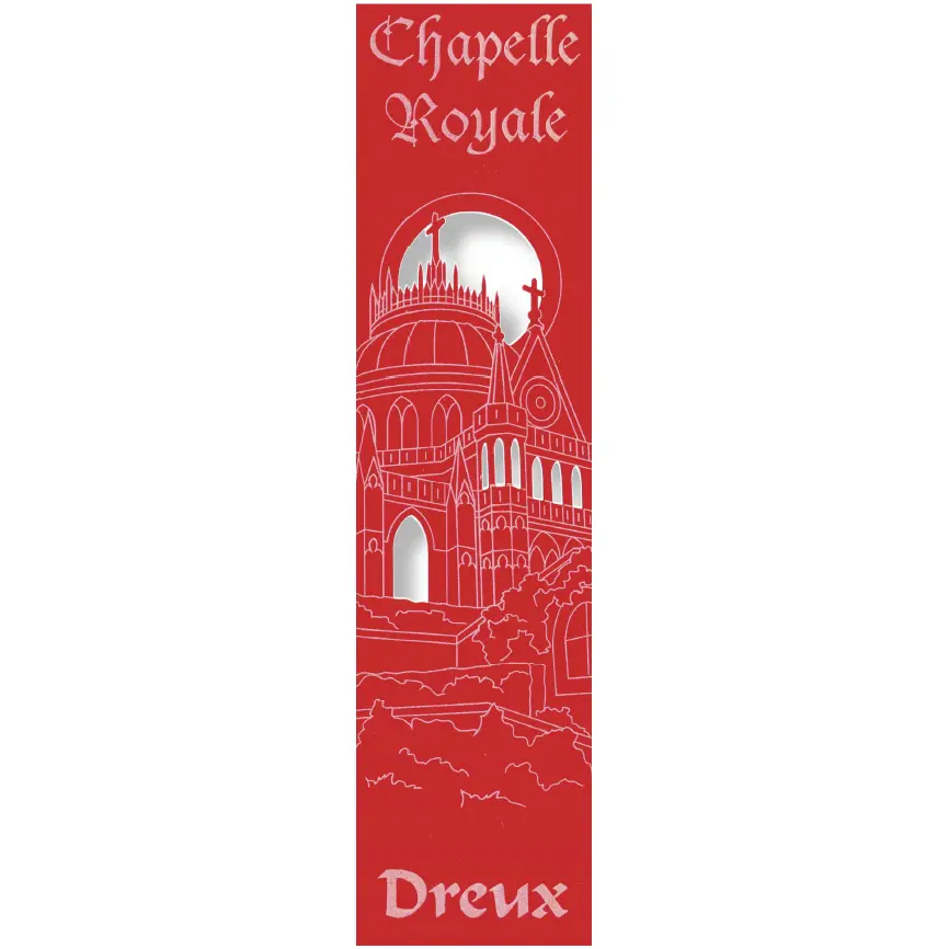 Marque-page découpé - Chapelle Royale/Dreux - assorti (52,5x210mm)