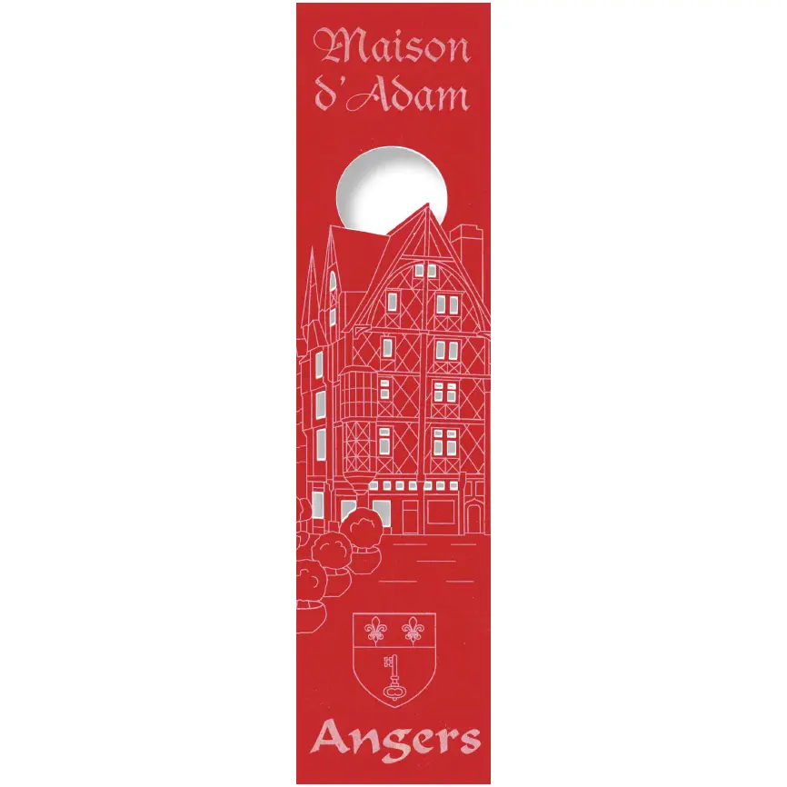 Marque-page découpé - Maison d'Adam/Angers  - assorti (52,5x210mm)