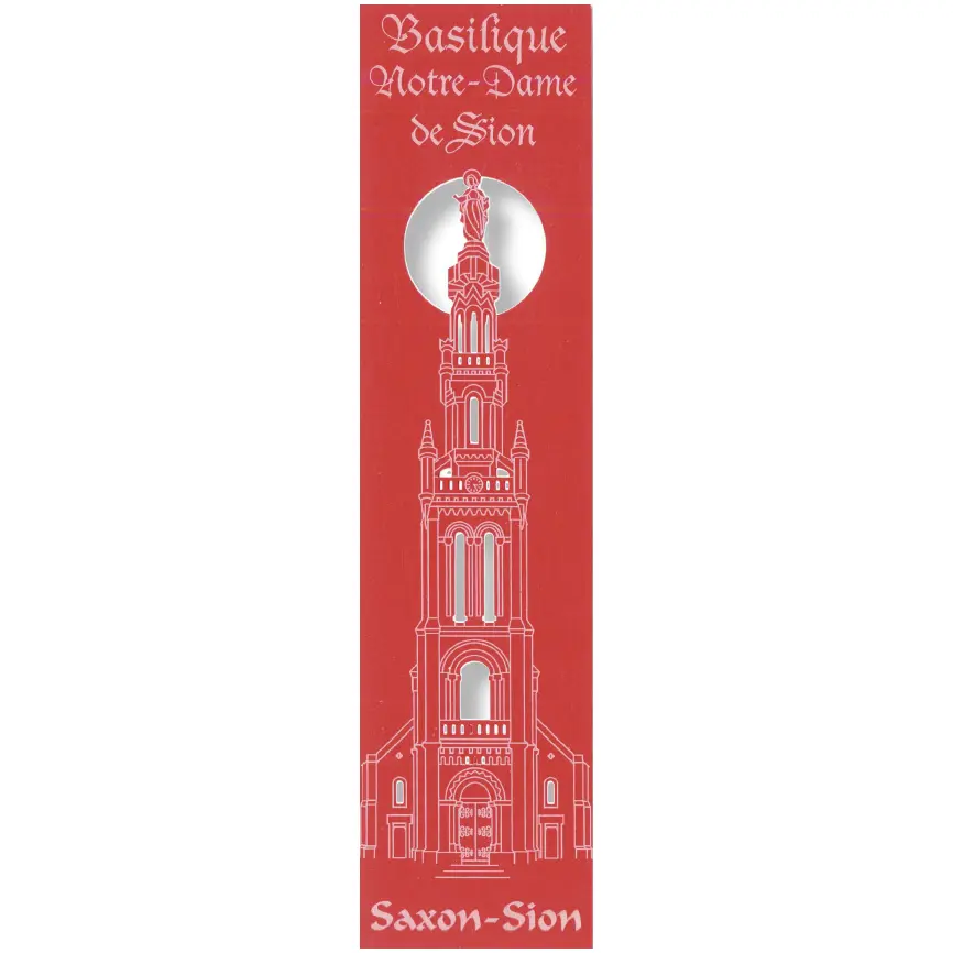 Marque-page découpé - Basilique Notre Dame/Sion - assorti (52,5x210mm)