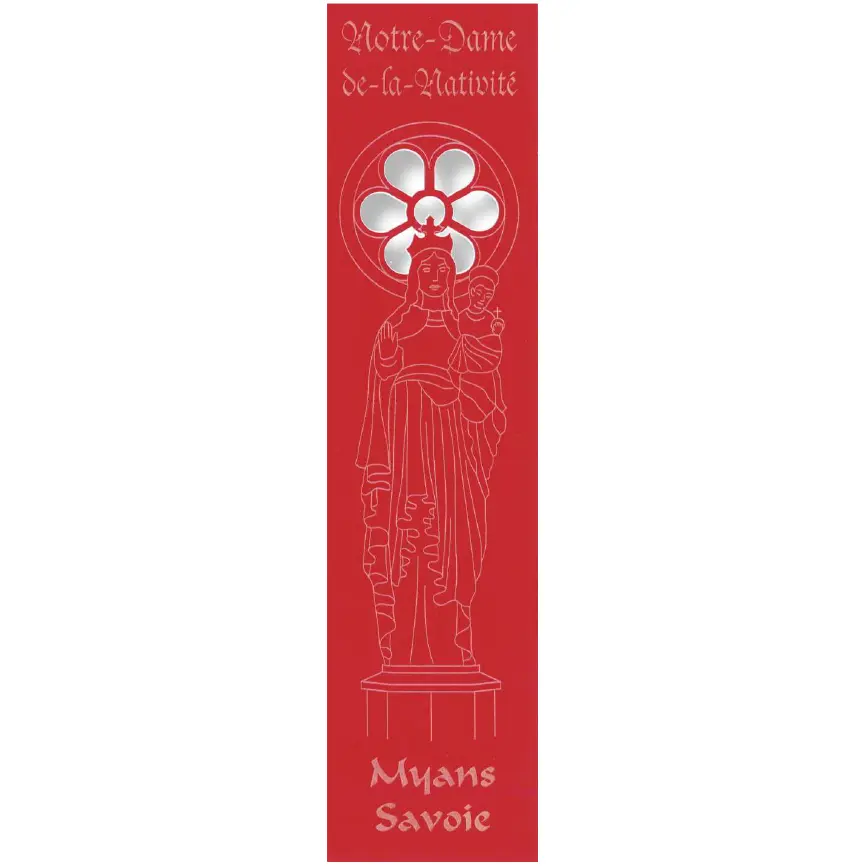 Marque-page découpé - Notre Dame de la Nativité/Myans - assorti (52,5x210mm)