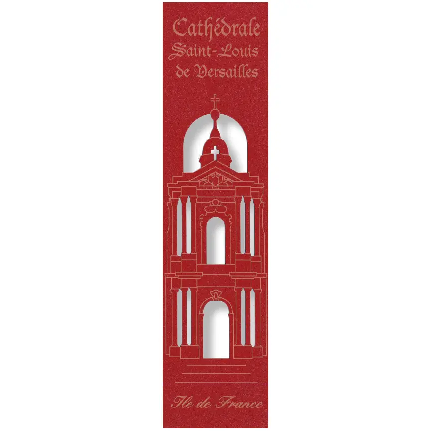 Bladwijzer gelaserd - Cath. St Louis/Versailles - assorti (52,5x210mm)
