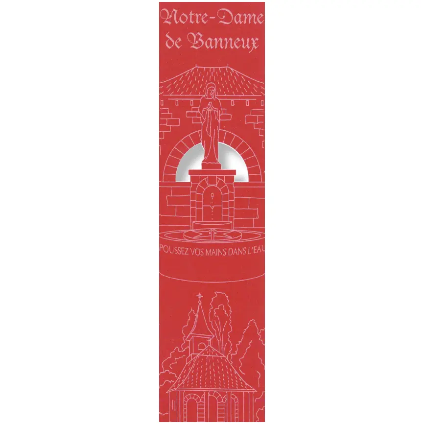 Bladwijzer gelaserd - Notre-Dame de Banneux - assorti (52,5x210mm)