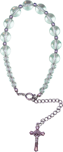 [ARM-72BCKG005] Bracelet - Pierre/transparant (Ø10mm)