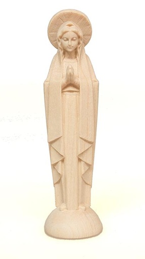 [BLD-07MDB10N] Statue Madonna betend - Schnitzerei/Natur (10cm)