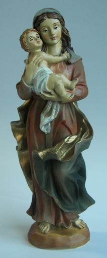 [BLD-47OLK20] Statue Madonna mit Kind/scepter - polystone - 20cm