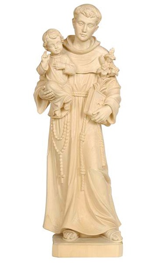 [BLD-57ANT12N] Beeld H Antonius - houtsnij/natuur - 12cm