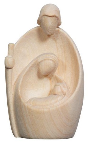 [BLD-57FAN10N] Statue St Famille - bois sculpt/natur - 10cm