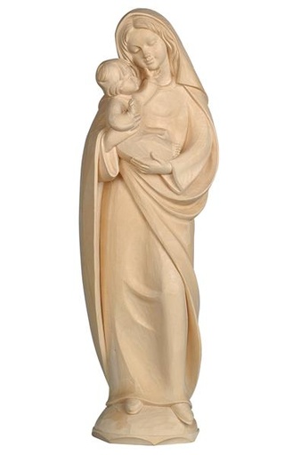 [BLD-57MPK13N] Statue Vierge - bois sculpt/natur - 13cm