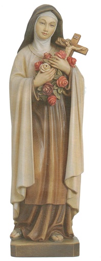 [BLD-57THE12L] Beeld H Theresia - houtsnij/kleur - 12cm