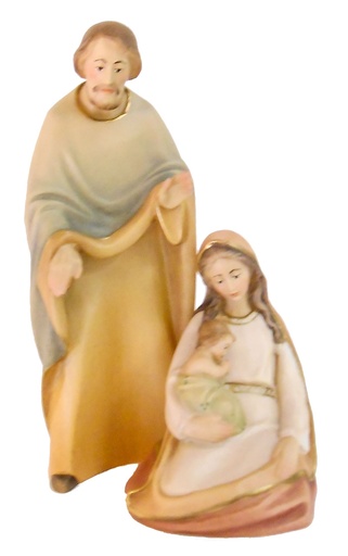 [BLD-69KGR12L] Nativité Ste Famille - bois/couleur - 12cm