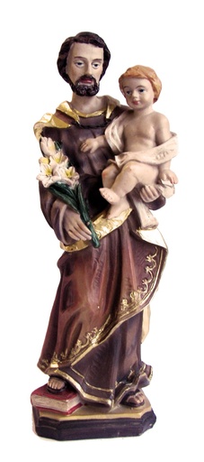 [BLD-80JOS12] Statue St Joseph - résine - 12cm