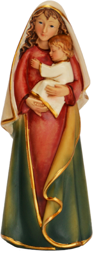 [BLD-80OLK12M90] Statue Vierge & enfant - résine - 12cm