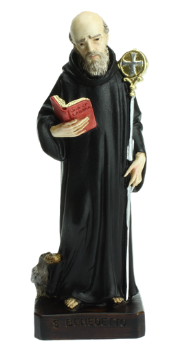 [BLD-81BEN16] Statue H.Benediktus - poly/bemalt - 16cm