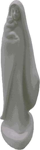 [BLD-82OLK16WT] Statue résine - Vierge/enfant - 16cm/blanche