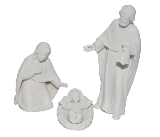 [BLD-93FAM39WT] H.Familie  - kunsthars/wit - 16 cm