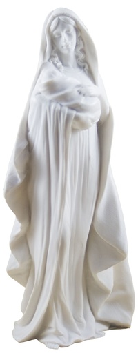 [BLD-93OLK16WT] Marie en kind  - kunsthars/wit - 20 cm