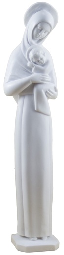 [BLD-93OLK55WT] Madonna m eeuw kind - kunsthars/wit - 21*4cm