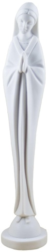 [BLD-93RBA1] Madone priant  - résine/blanche - 21*4cm